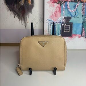 Prada Tan Leather Wallet